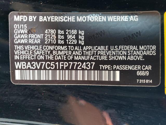 WBA3V7C51FP772437 BMW 428 I Sulev