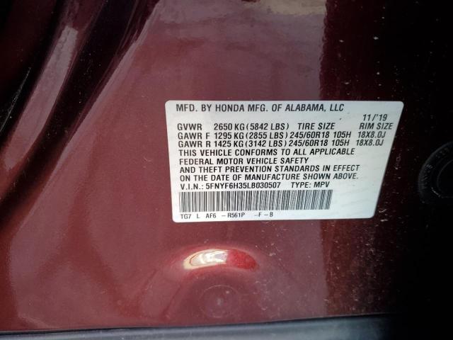 5FNYF6H35LB030507 Honda Pilot Ex