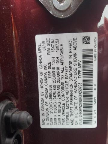 2HKRW2H88KH650793 Honda CR-V EXL