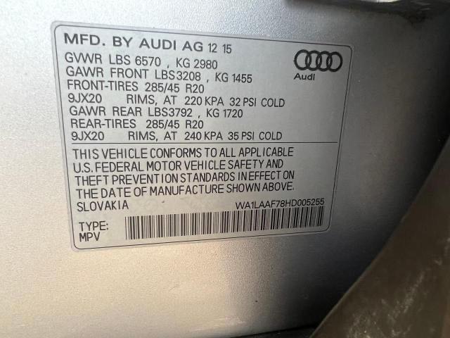 WA1LAAF78HD005255 Audi Q7 Premium Plus