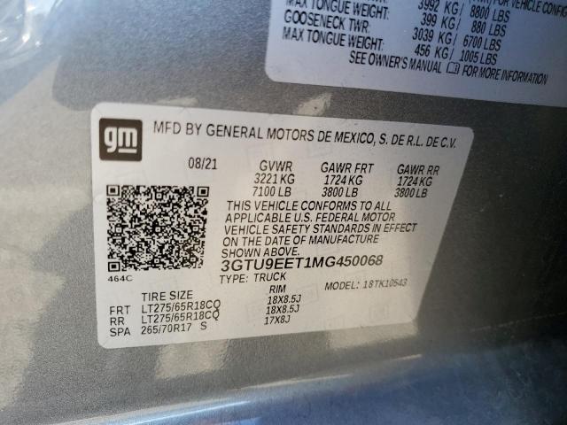 3GTU9EET1MG450068 GMC Sierra K1500 At4
