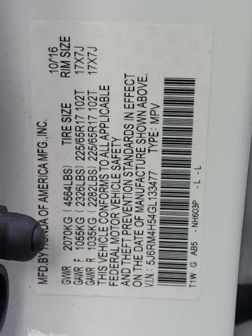 5J6RM4H54GL133477 Honda CR-V EX