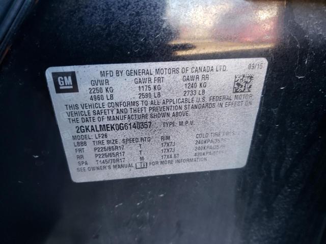 2GKALMEK0G6140357 GMC Terrain Sle