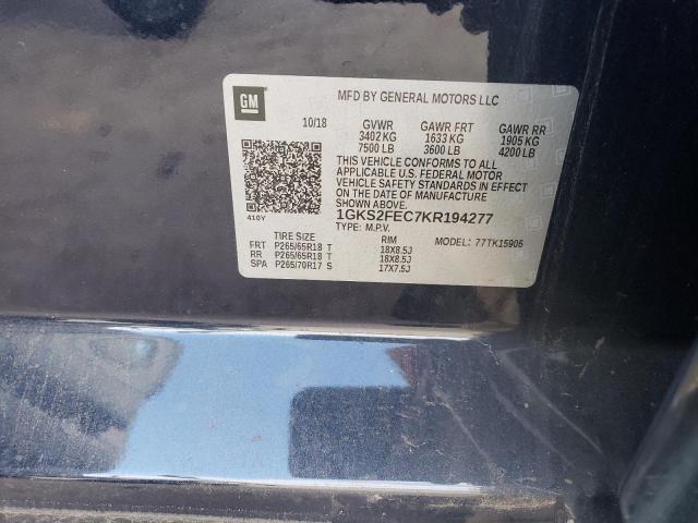 1GKS2FEC7KR194277 GMC Yukon Xl K1500 Sle