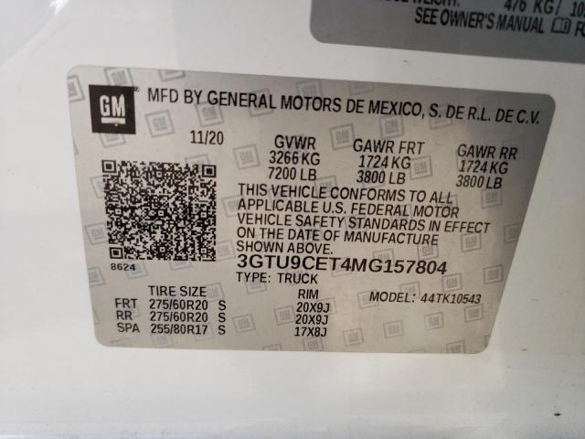 3GTU9CET4MG157804 GMC Sierra K1500 Elevation