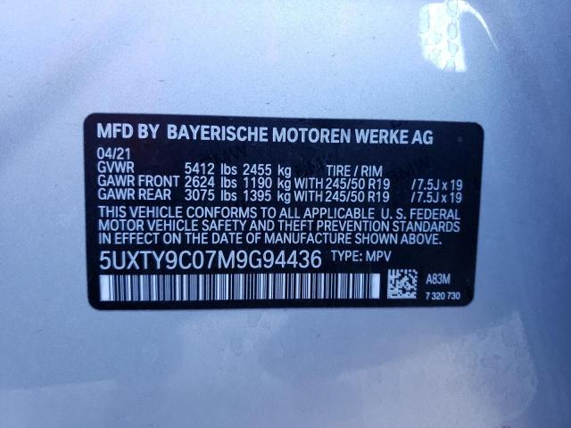 5UXTY9C07M9G94436 BMW X3 Xdrivem40i