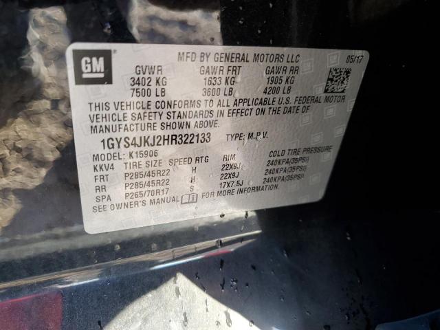 1GYS4JKJ2HR322133 Cadillac Escalade Esv Premium Luxury