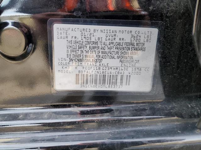 3N1CN8EV0ML853737 Nissan VERSA SV