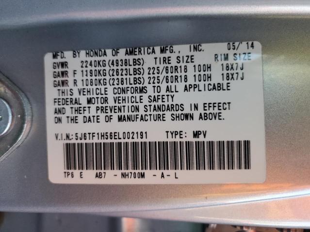 5J6TF1H56EL002191 Honda Crosstour Exl