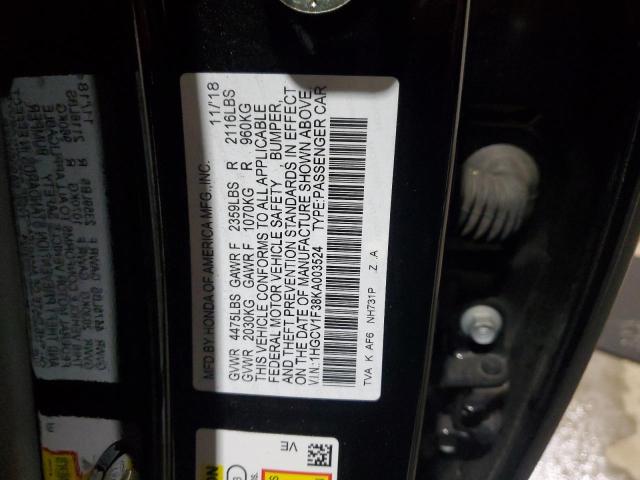 1HGCV1F38KA003524 Honda Accord Sport
