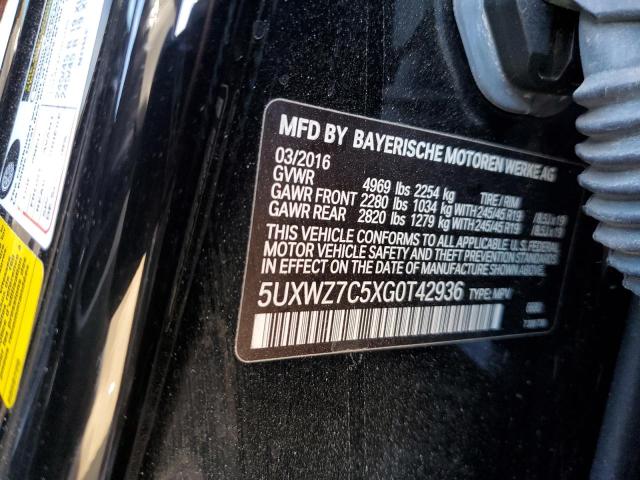5UXWZ7C5XG0T42936 BMW X3 Sdrive28i