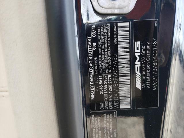 WDDXJ7JBXFA007650 Mercedes-Benz S 63 AMG