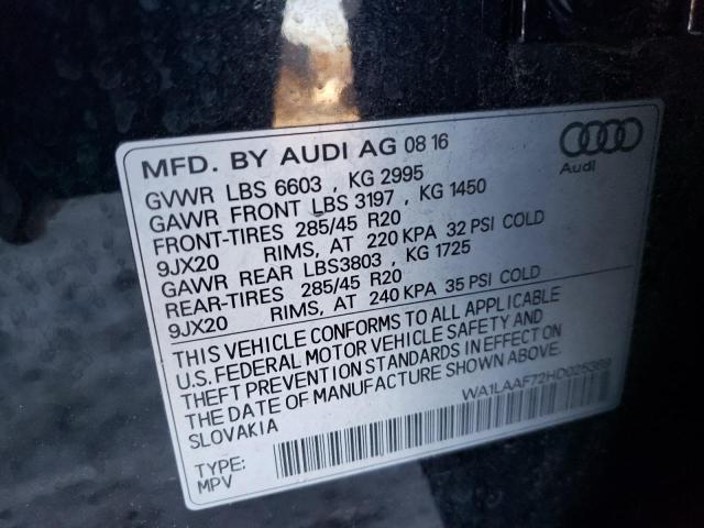WA1LAAF72HD025369 Audi Q7 Premium Plus
