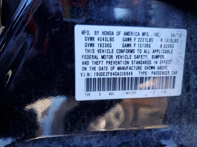 19UDE2F84GA006949 Acura Ilx Premium