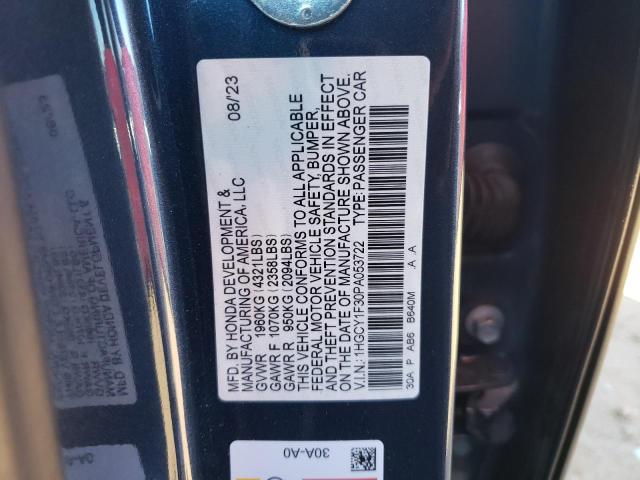 1HGCY1F30PA053722 Honda ACCORD EX