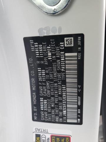 JHMZC5F37JC002307 Honda Clarity Touring
