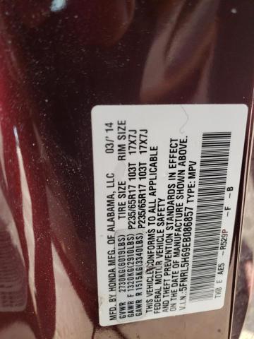 5FNRL5H69EB086857 Honda ODYSSEY EXL