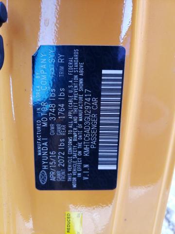 KMHTC6AD3GU297417 Hyundai Veloster