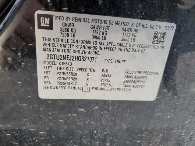 3GTU2NEJ2HG321071 GMC Sierra K1500 Slt