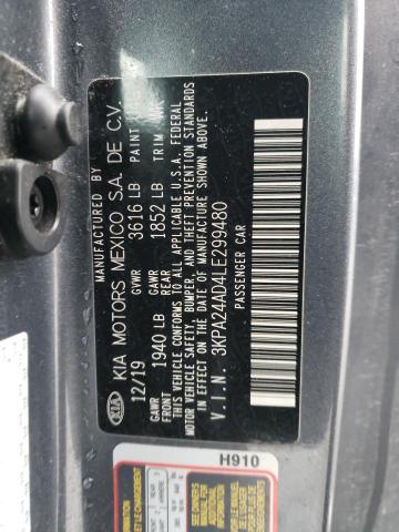 3KPA24AD4LE299480 KIA RIO LX