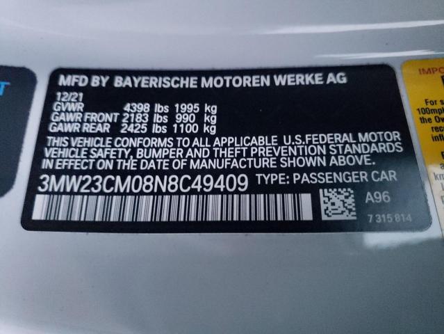 3MW23CM08N8C49409 BMW 230I