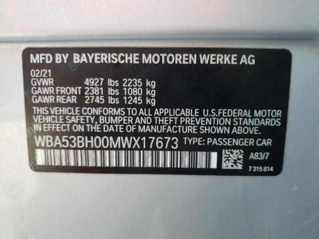 WBA53BH00MWX17673 BMW 530 I