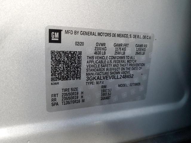 3GKALVEV0LL248452 GMC Terrain Slt