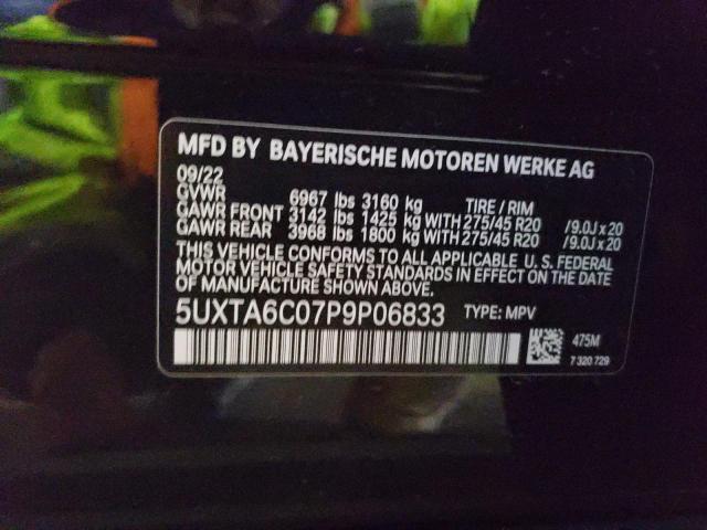 5UXTA6C07P9P06833 BMW X5 Xdrive45e