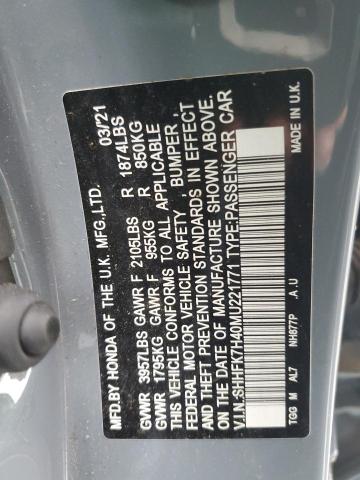 SHHFK7H40MU221771 Honda Civic Sport