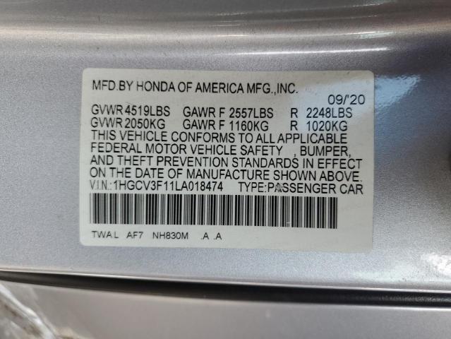 1HGCV3F11LA018474 Honda ACCORD HYBRID