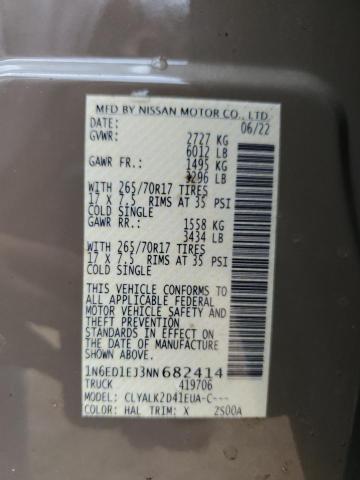 1N6ED1EJ3NN682414 Nissan FRONTIER S