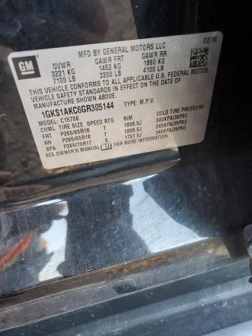 1GKS1AKC6GR305144 GMC YUKON SLE