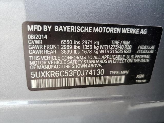 5UXKR6C53F0J74130 BMW X5 Xdrive50i