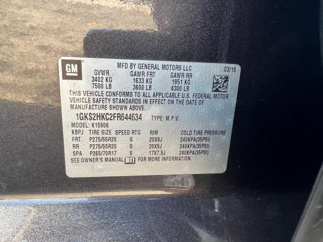 1GKS2HKC2FR644634 GMC Yukon Xl K1500 Slt
