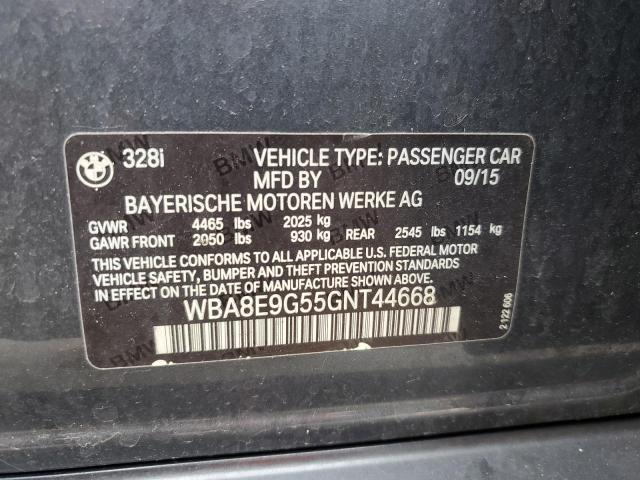 WBA8E9G55GNT44668 BMW 328 I Sulev