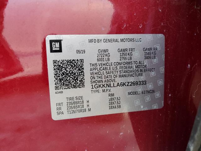 1GKKNLLA6KZ269333 GMC ACADIA SLE