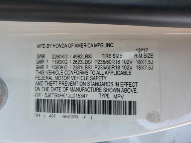 5J8TB4H51JL015347 Acura Rdx Technology