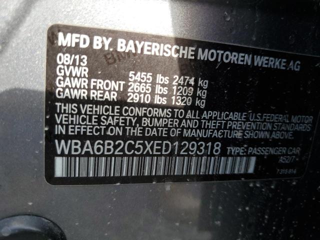 WBA6B2C5XED129318 BMW 650 I Gran Coupe