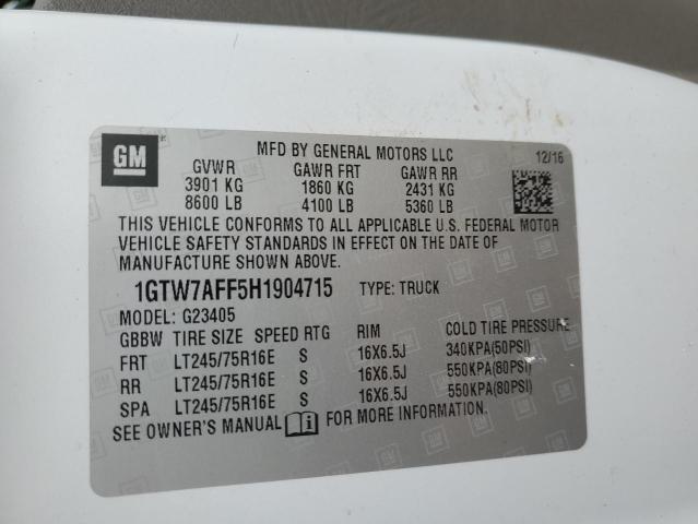 1GTW7AFF5H1904715 GMC Savana G2500