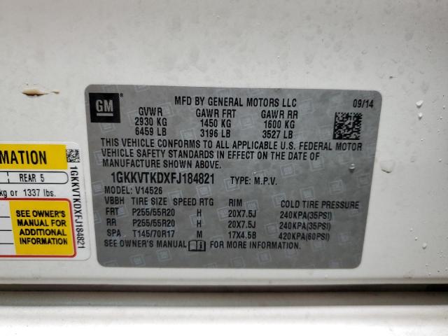 1GKKVTKDXFJ184821 GMC Acadia Denali
