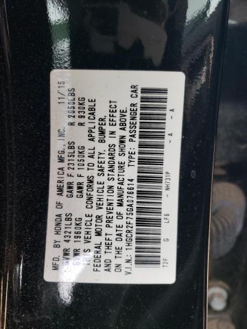 1HGCR2F75GA076614 Honda ACCORD EX