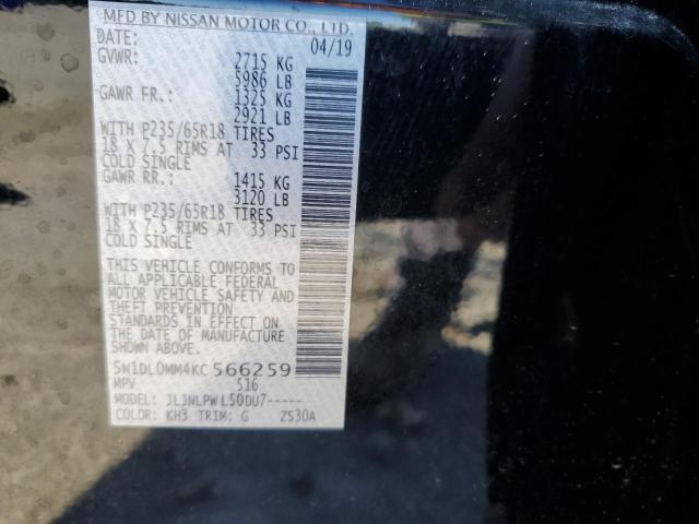 5N1DL0MM4KC566259 Infiniti QX60 LUXE