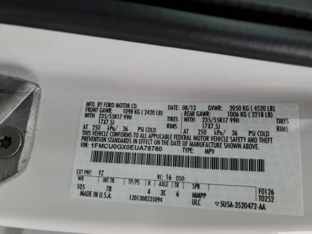 1FMCU0GX0EUA78780 Ford ESCAPE SE