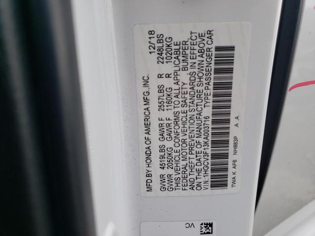 1HGCV3F13KA003716 Honda ACCORD HYBRID