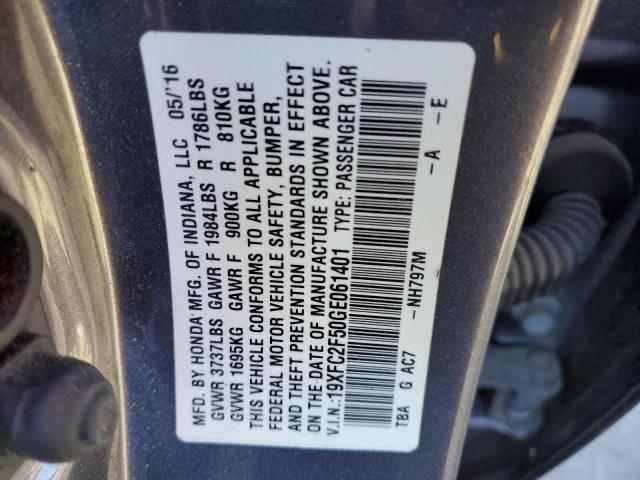 19XFC2F50GE061401 Honda Civic Lx