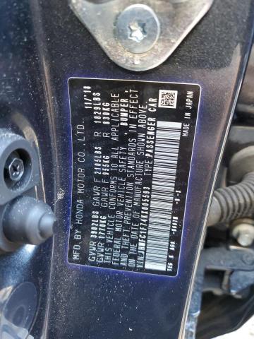 JHMFC1F74KX005593 Honda CIVIC EXL