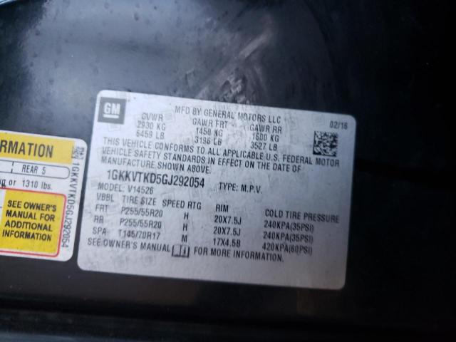 1GKKVTKD5GJ292054 GMC Acadia Denali
