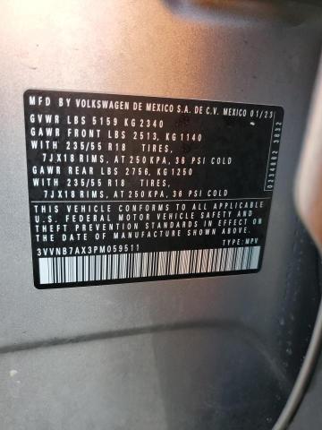 3VVNB7AX3PM059511 Volkswagen TIGUAN SE
