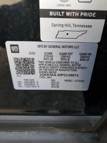 1GKKNUL40PZ149874 GMC ACADIA SLT