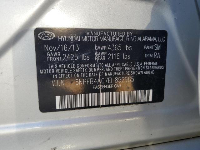 5NPEB4AC7EH852985 Hyundai SONATA GLS